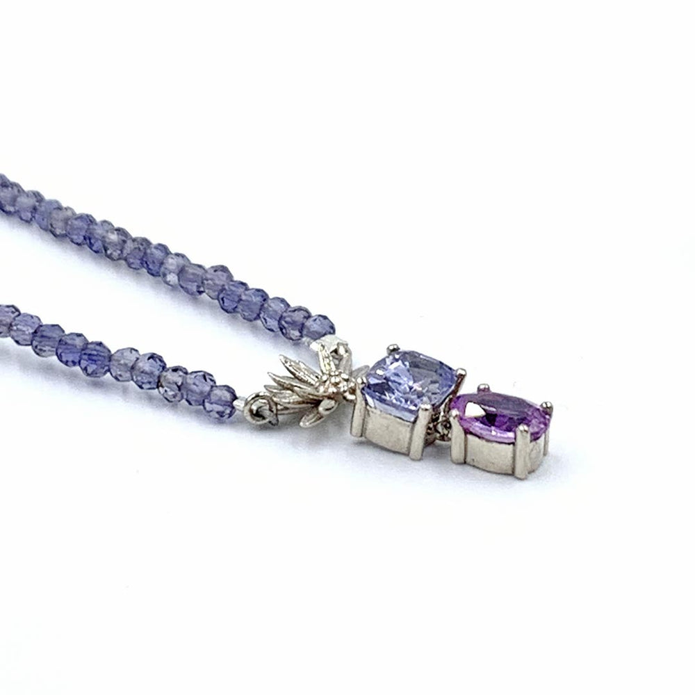 Aster Flower Sapphire Necklace