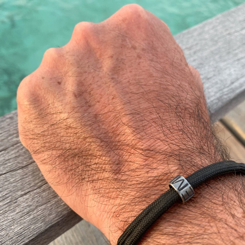 Oxidised ring bracelet for him - DANIMOSE