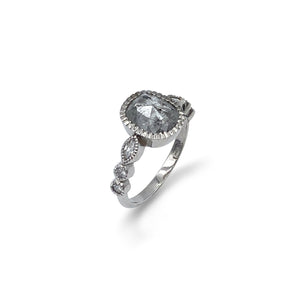 Salt and Pepper diamond engagement ring - DANIMOSE