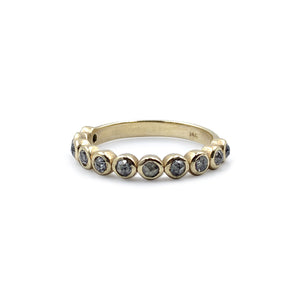 Salt and Pepper Diamond Half Eternity Ring
